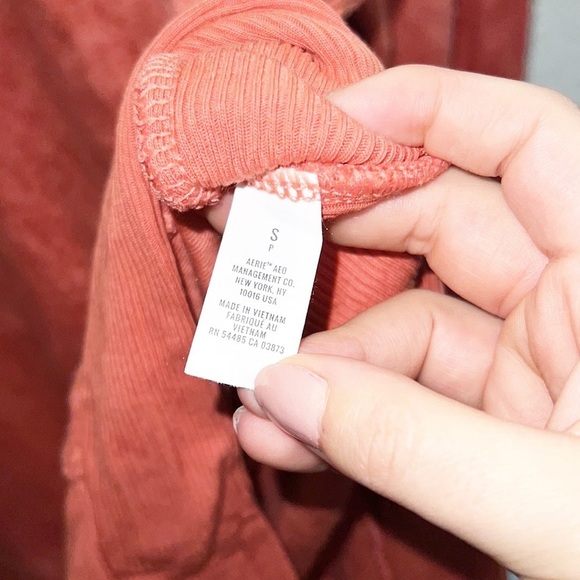 Aerie Peach Faux Fur Split Hem Chilled Out Crewneck Oversized Sweatshirt - Picture 8 of 13